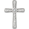 Diamond Accented Milgrain Cross Pendant, Rhodium-Plated 14k White Gold Pendant (.01 Ct, H+ Color, I1 Clarity)