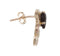 Onyx Pear Petite Leaf Cascade Earrings, 10k Yellow Gold, 12k Green and Rose Gold Black Hills Gold Motif