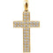 Diamond Western Cross Pendant, 14k Yellow Gold (.33 Ctw, H+ Color, I1 Clarity)