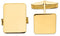 14k Yellow Gold Rectangular Cuff Links, 19.5X15MM