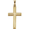Patterned Cross 14k Yellow Gold Pendant
