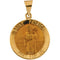 14k Yellow Gold Round Hollow St. Patrick Medal (18MM)