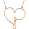 23-Stone Diamond 'Love' Heart Infinity Design 14k Rose Gold Pendant Necklace, 18" (1/8 Ctw, GH, I1)
