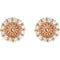 Diamond Cluster Earring Jackets,14k Rose Gold (3.6MM) (0.125 Ctw, G-H Color, I2 Clarity)