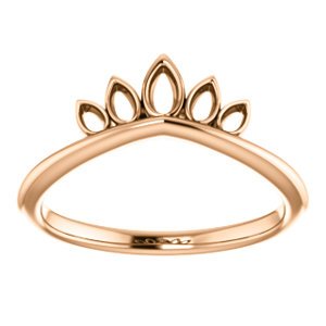 Petite Marquise-Shaped Crown Ring, 14k Rose Gold, Size 5.5