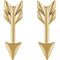 Satin-Finish Arrow Earrings, 14k Yellow Gold