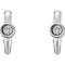 Diamond J-Hoop Earrings, Rhodium-Plated 14k White Gold (.25 Ctw, G-H Color, I1 Clarity )