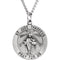 Sterling Silver Round St. Jude Thaddeus Medal Necklace, 24" (22MM)