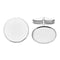 Rhodium-Plated 14k White Gold Circular Round Cuff Links, 20MM