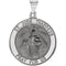 14k White Gold Hollow Round ST Jude Thaddeus Medal (18.25MM)