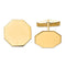 14k Yellow Gold Octagon Cuff Links, 20MM