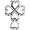 Cross and Heart Rhodium-Plated 14k White Gold Pendant (28.75X20.00 MM)