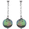 Black Freshwater Cultured Coin Pearl Earrings, Sterling Silver (12.5-13 MM)