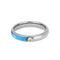 The Men's Jewelry Store (Unisex Jewelry) Charles & Colvard Moissanite, Turquoise 4mm Titanium Comfort-Fit Wedding Band