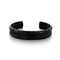 Men's Templar Collection Black Titanium 14mm Faceted Edges Cuff Bangle Bracelet
