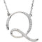 Diamond Initial Letter 'Q' Rhodium-Plated 14k White Gold Pendant Necklace, 17" (GH, I1, 1/6 Ctw)