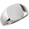 Men's Closed Back Square Signet Ring, Palladium (10mm)