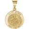14k Yellow Gold Round Hollow Miraculous Medal (15 MM)