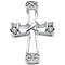 Diamond Unity Cross Rhodium-Plated Sterling Silver Pendant (.08 Ct, H Color, I2 Clarity)