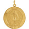 14k Yellow Gold Round St. Florian Medal (25.25 MM)
