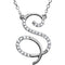 Diamond Initial 'S' Sterling Silver Pendant Necklace, 16.00" (.16 Cttw, GH Color, I1 Clarity)