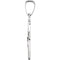 Rhodium Plated Sterling Silver Round St. George Medal Necklace, 18" (18.25 MM)