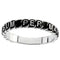 Rhodium Plated 14k White Gold 4MM Antiqued 'To Jesus through Mary' Consecration Ring