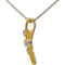 Two-Tone Diamond Necklace in 14k White Gold and Rhodium Plate 14k Yellow Gold, 18"