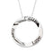 Sterling Silver Faith Hope and Love Open Circle Pendant Necklace 18"