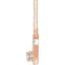 Diamond Two-Stone Bar Necklace in 14k Rose Gold, 16-18" (3/8 Ctw, Color H+, Clarity I1)