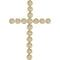 Diamond Paternoster Cross Pendant, 14k Yellow Gold (.75 Ctw, H+ Color, I1 Clarity)