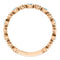 Genuine Aquamarine Beaded Ring, 14k Rose Gold