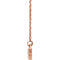 Graduated Bezel Set Diamond Necklace in 14k Rose Gold, 16-18" (1/5 Ctw, Color G-H, Clarity I1)