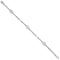 Rhodium Plated Sterling Silver Cross and Miraculous Medal Bracelet, 7.5"