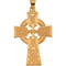 Celtic Halo Cross 14k Yellow Gold Pendant
