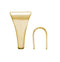 Combination Finish Cross 14k Yellow Gold Pendant
