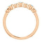 Aquamarine 7-Stone 3.25mm Ring, 14k Rose Gold