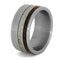 Cocobolo Wood, Deer Antler 10mm Comfort-Fit Interchangeable Titanium Wedding Band, Size 12.25