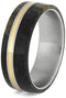 The Men's Jewelry Store (Unisex Jewelry) Buckeye Burl Wood, Bronze 8mm Matte Titanium Comfort-Fit Wedding Band, Size 14.25