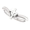 Petite Cross Rhodium-Plated 14k White Gold Ring