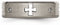 Brushed Grey Titanium 7mm Cut Out Celtic Cross Diamond Band, Size 7