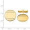 14k Yellow Gold Line Texture Round Cuff Links, 20MM