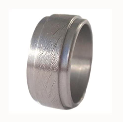 Two Step Profile 10mm Comfort Fit Brushed and Polished on Layered Titanium Band, Size 12.5