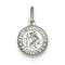 Sterling Silver Saint Christopher Medal Charm Pendant (20X11 MM)