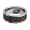 Custom Deer Antler Inlay 8mm Comfort Fit Titanium Band