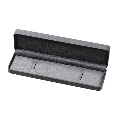 Men's Polished Stainless Steel 11mm Black Enamel Bracelet, 9"