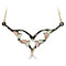 Black Powder Coated Heart Pendant Necklace, 10k Yellow Gold, 12k Green and Rose gold Black Hills Gold Motif, 18"