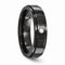 Diamond Collection in Black Titanium 6MM Flat Band (.03 Ct, G-I, I1)