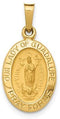 14k Yellow Gold Our Lady of Guadalupe Medal Charm (20X11MM)