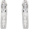CZ Hoop Earrings, Sterling Silver